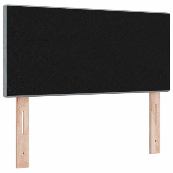 LED Kopfteil mit Knopfheftung Hellgrau 80 cm Stoff