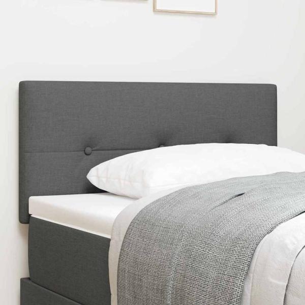 ARDEBO.de - LED Kopfteil mit Knopfheftung Dunkelgrau 80 cm Stoff
