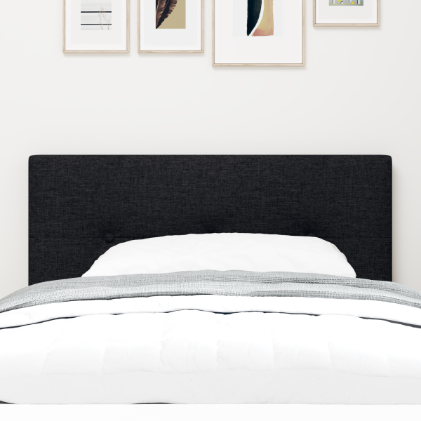 LED Kopfteil mit LED-Lichtleisten Schwarz 80 cm Stoff