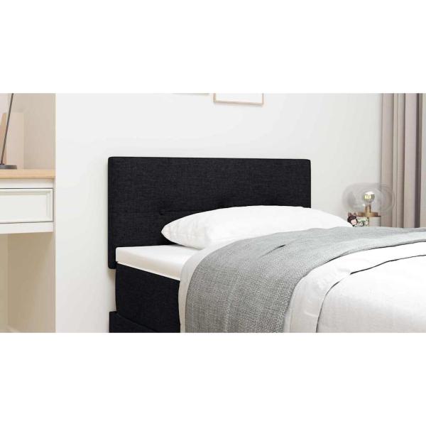 LED Kopfteil mit LED-Lichtleisten Schwarz 80 cm Stoff