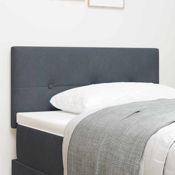 ARDEBO.de - LED Kopfteil mit Knopfheftung Dunkelgrau 80 cm Samt