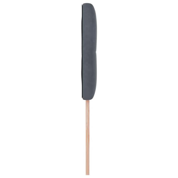 LED Kopfteil mit Knopfheftung Dunkelgrau 80 cm Samt