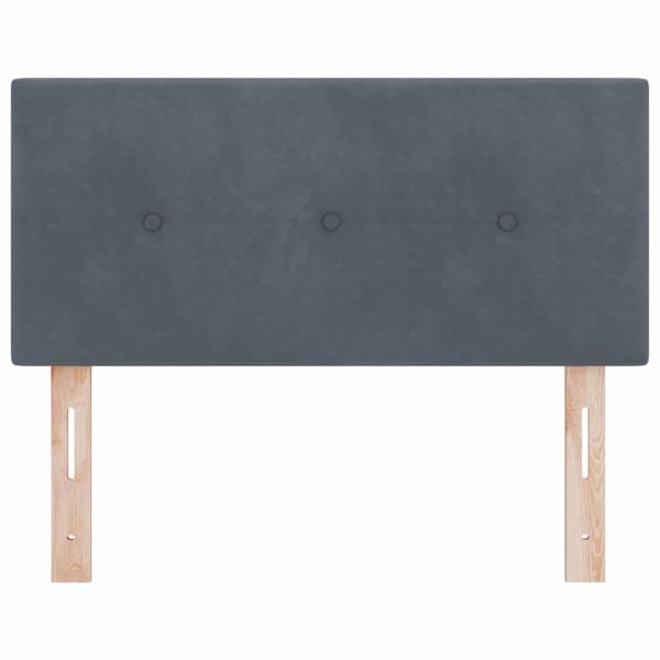LED Kopfteil mit Knopfheftung Dunkelgrau 80 cm Samt