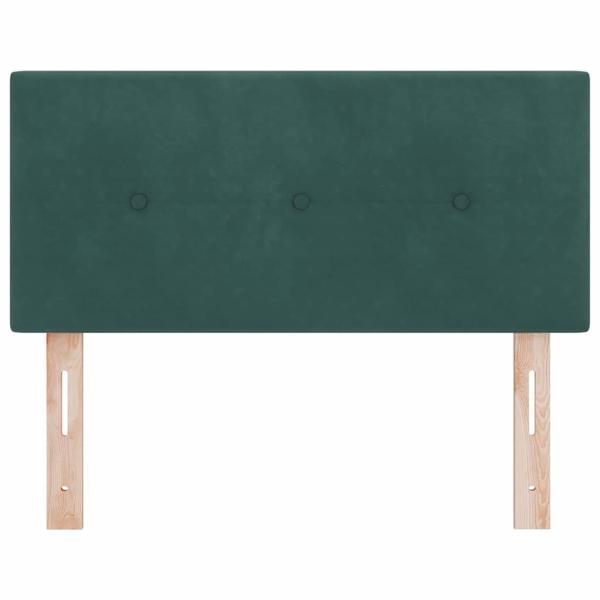 LED Kopfteil mit Knopfheftung Dunkelgrün 80 cm Samt
