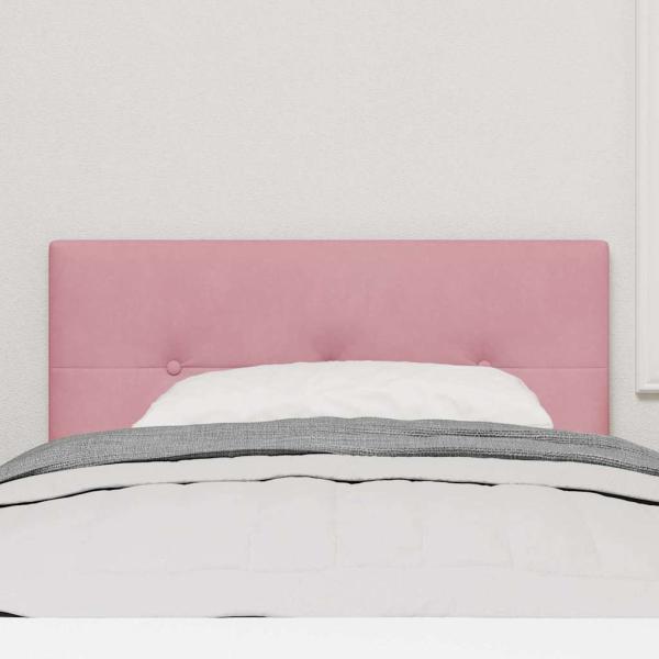 LED Kopfteil mit Knopfheftung Rosa 80 cm Samt