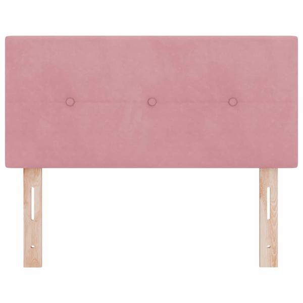 LED Kopfteil mit Knopfheftung Rosa 80 cm Samt