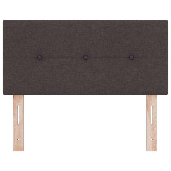 LED Kopfteil mit Knopfheftung Dunkelbraun 90 cm Stoff