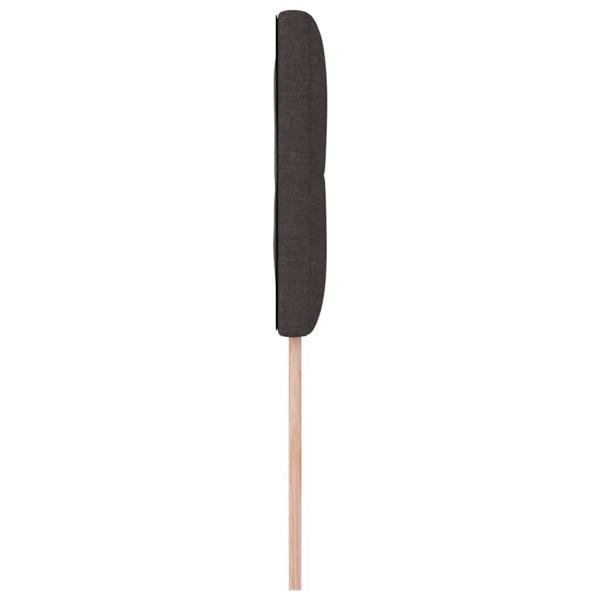 LED Kopfteil mit Knopfheftung Dunkelbraun 90 cm Stoff