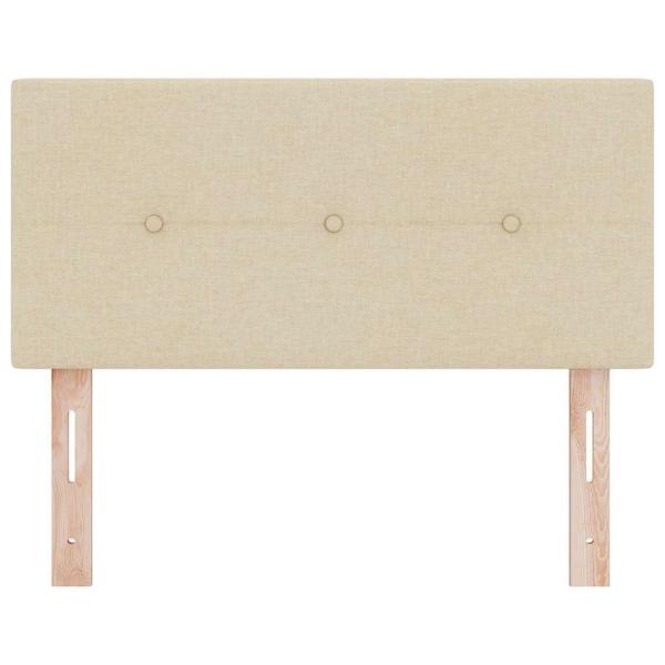 LED Kopfteil mit Knopfheftung Creme 90 cm Stoff