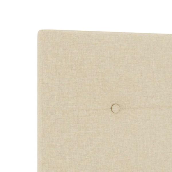 LED Kopfteil mit Knopfheftung Creme 90 cm Stoff