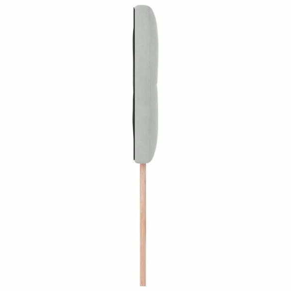 LED Kopfteil mit Knopfheftung Hellgrau 90 cm Samt