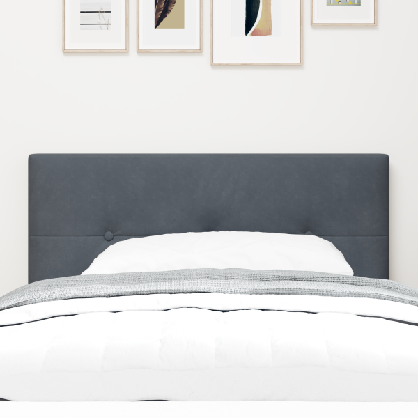 LED Kopfteil mit LED-Lichtleisten Grau 100 cm Samt