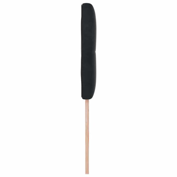 LED Kopfteil mit Knopfheftung Schwarz 100 cm Samt