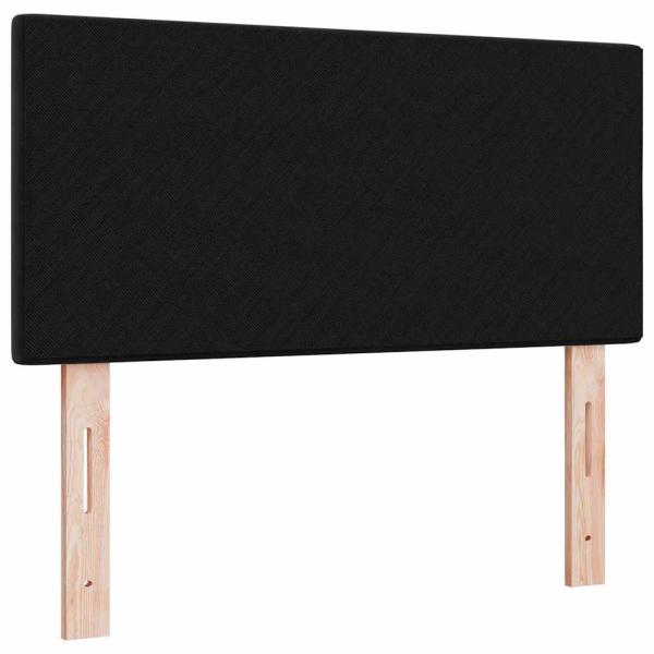 LED Kopfteil mit Knopfheftung Schwarz 100 cm Samt