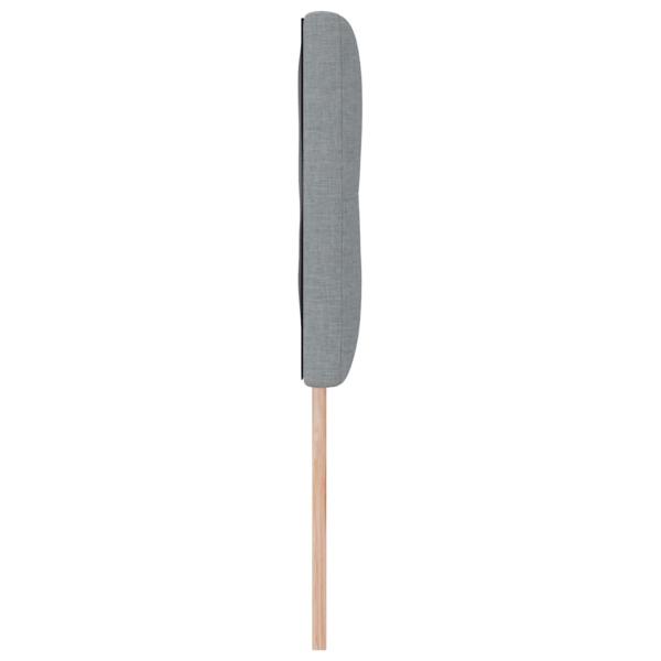 LED Kopfteil mit Knopfheftung Hellgrau 72 cm Stoff
