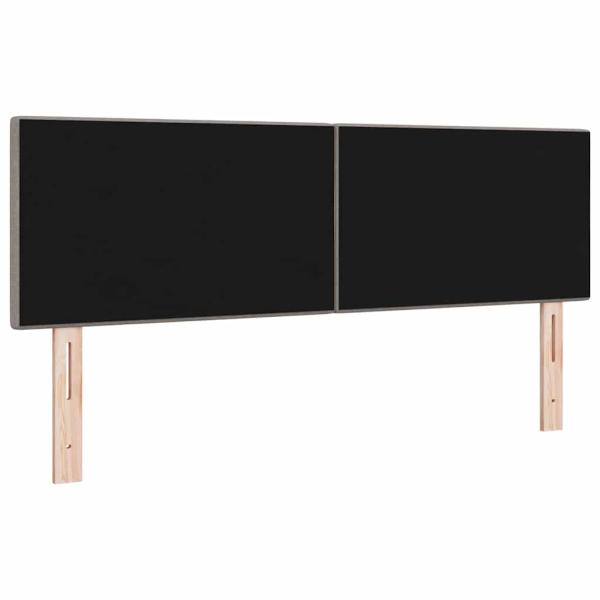 LED Kopfteil mit Knopfheftung Taupe 72 cm Stoff
