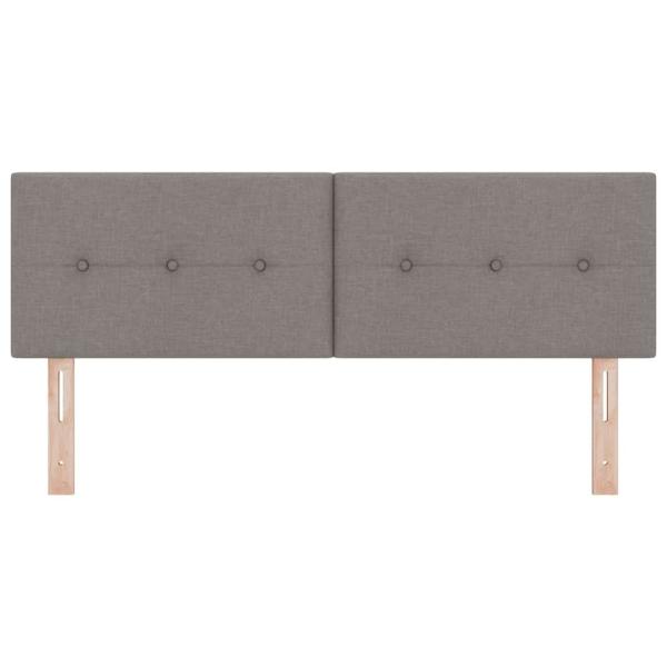 LED Kopfteil mit Knopfheftung Taupe 72 cm Stoff
