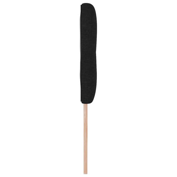 LED Kopfteil mit Knopfheftung Schwarz 80 cm Stoff