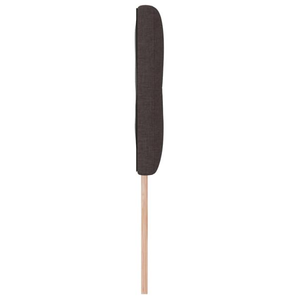 LED Kopfteil mit Knopfheftung Dunkelbraun 80 cm Stoff