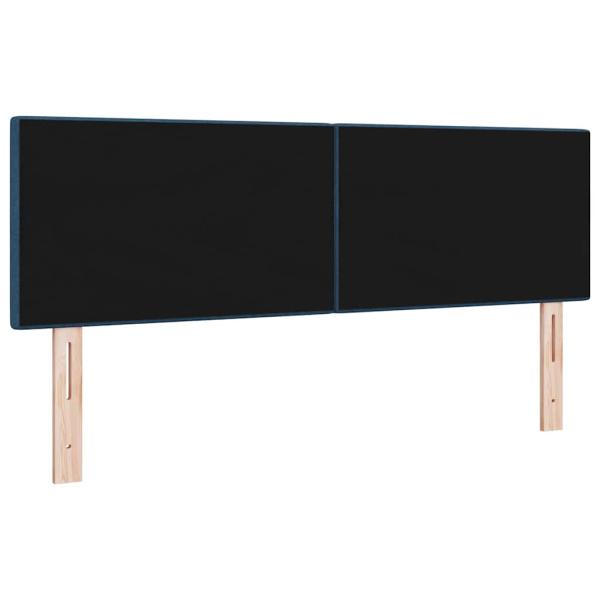 LED Kopfteil mit Knopfheftung Blau 80 cm Stoff
