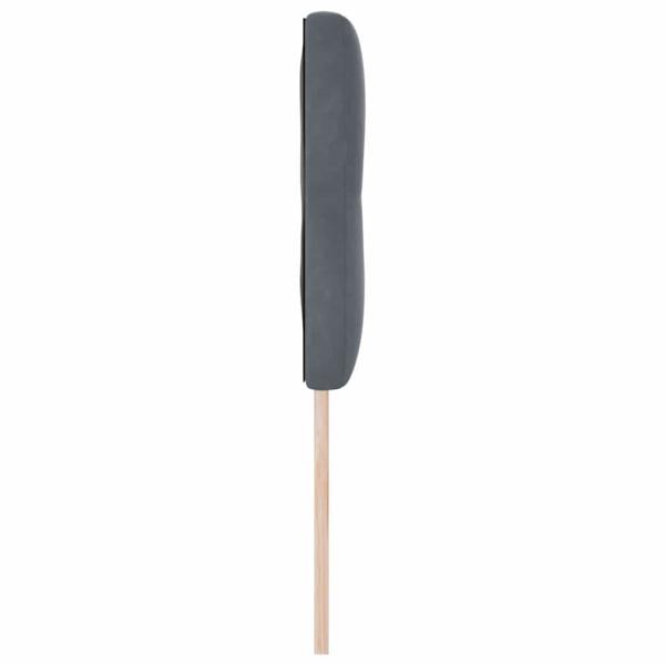 LED Kopfteil mit Knopfheftung Dunkelgrau 80 cm Samt