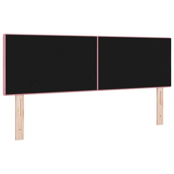 LED Kopfteil mit Knopfheftung Rosa 80 cm Samt