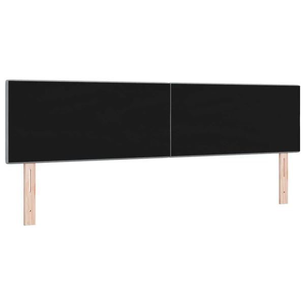 LED Kopfteil mit Knopfheftung Hellgrau 90 cm Stoff