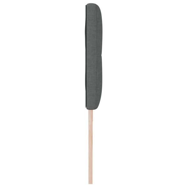 LED Kopfteil mit Knopfheftung Dunkelgrau 90 cm Stoff