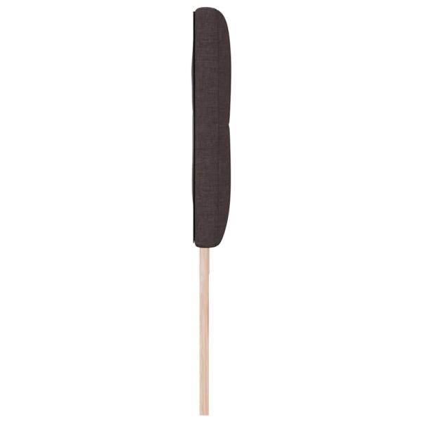 LED Kopfteil mit Knopfheftung Dunkelbraun 90 cm Stoff