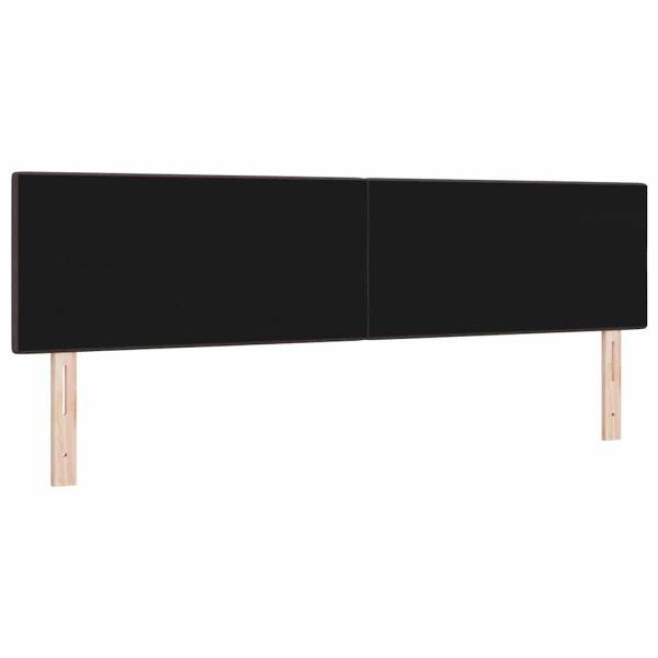 LED Kopfteil mit Knopfheftung Dunkelbraun 90 cm Stoff