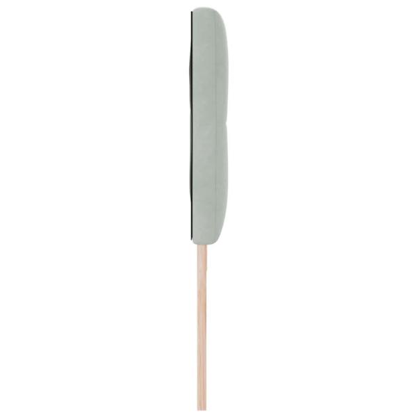 LED Kopfteil mit Knopfheftung Hellgrau 90 cm Samt