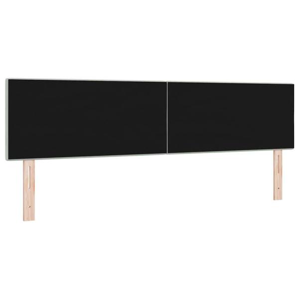 LED Kopfteil mit Knopfheftung Hellgrau 90 cm Samt
