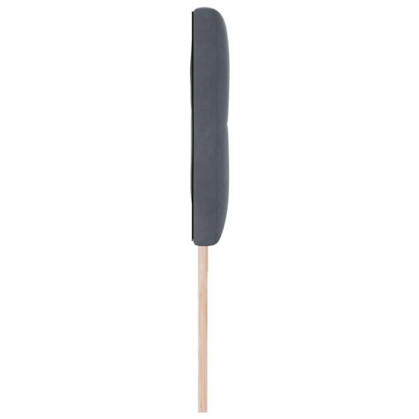 LED Kopfteil mit Knopfheftung Dunkelgrau 90 cm Samt