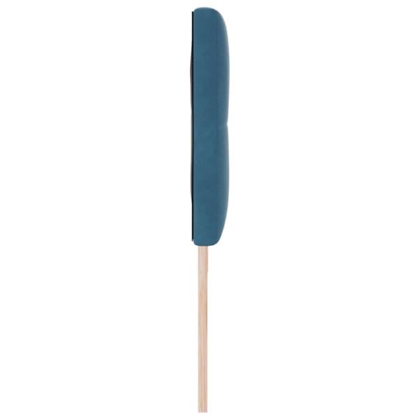 LED Kopfteil mit Knopfheftung Dunkelblau 90 cm Samt