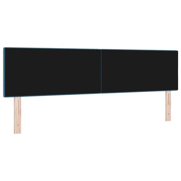 LED Kopfteil mit Knopfheftung Dunkelblau 90 cm Samt