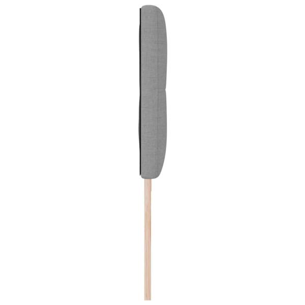 LED Kopfteil mit Knopfheftung Hellgrau 100 cm Stoff