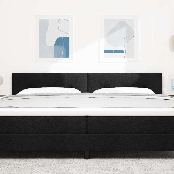 LED Kopfteil mit Knopfheftung Schwarz 100 cm Stoff