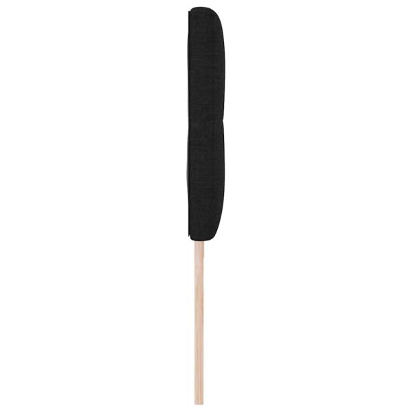 LED Kopfteil mit Knopfheftung Schwarz 100 cm Stoff