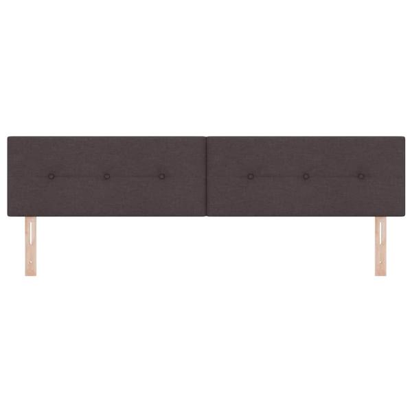 LED Kopfteil mit Knopfheftung Dunkelbraun 100 cm Stoff