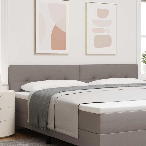 ARDEBO.de - LED Kopfteil mit Knopfheftung Taupe 100 cm Stoff