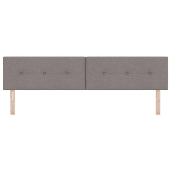 LED Kopfteil mit Knopfheftung Taupe 100 cm Stoff