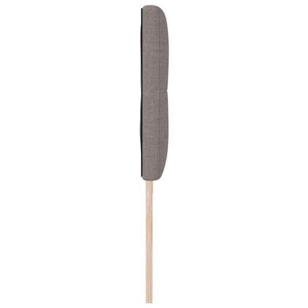 LED Kopfteil mit Knopfheftung Taupe 100 cm Stoff