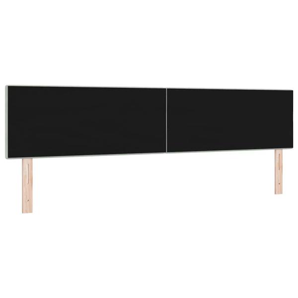 LED Kopfteil mit Knopfheftung Hellgrau 100 cm Samt