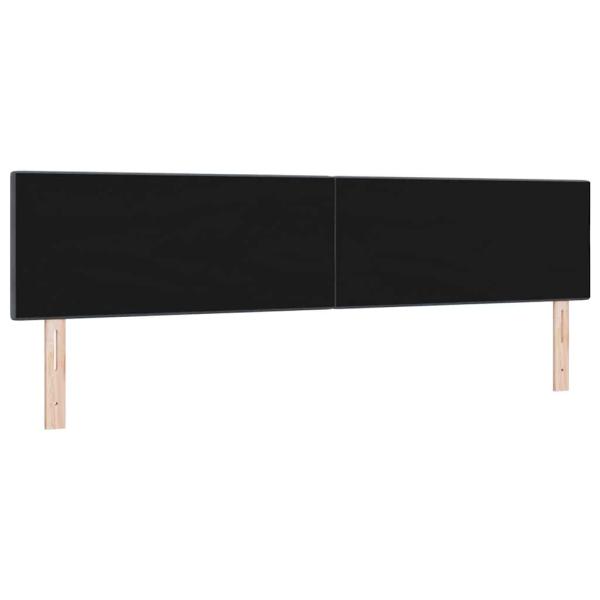 LED Kopfteil mit LED-Lichtleisten Grau 200 cm Samt