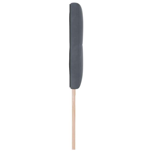 LED Kopfteil mit Knopfheftung Dunkelgrau 100 cm Samt