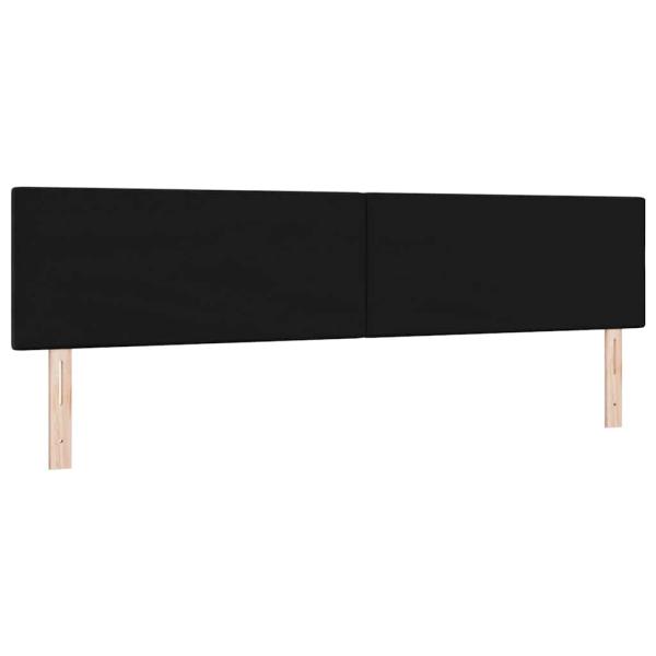 LED Kopfteil mit LED-Lichtleisten Schwarz 200 cm Samt