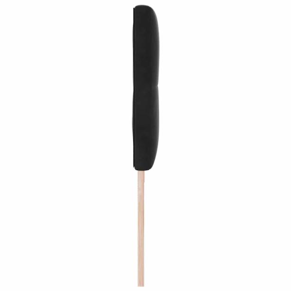 LED Kopfteil mit Knopfheftung Schwarz 100 cm Samt
