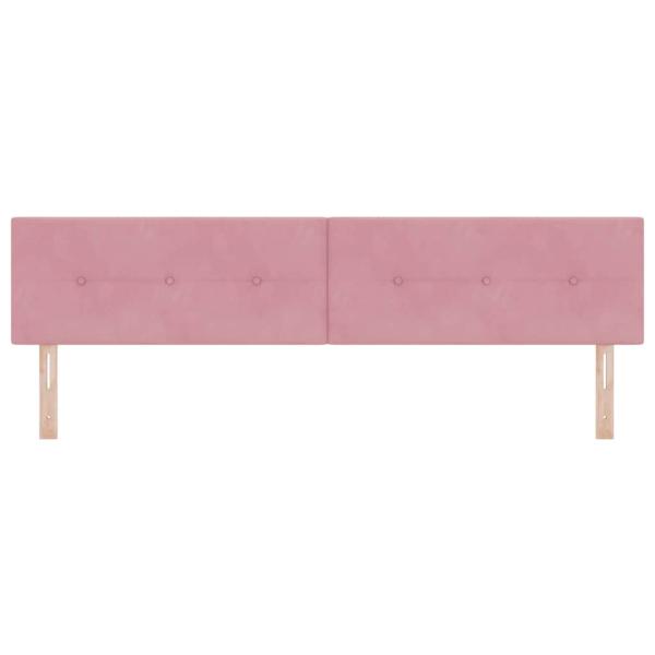LED Kopfteil mit Knopfheftung Rosa 100 cm Samt