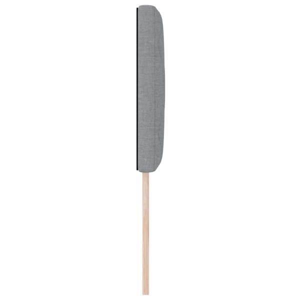 LED Kopfteil Rautenmuster Hellgrau 80 cm Stoff