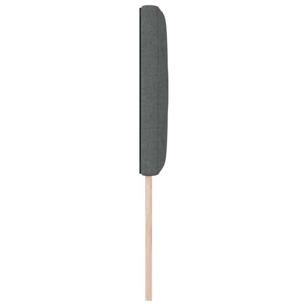 LED Kopfteil Rautenmuster Dunkelgrau 80 cm Stoff